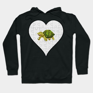 Jigsaw  Turtle Heart Design - Fish Turtle Hoodie